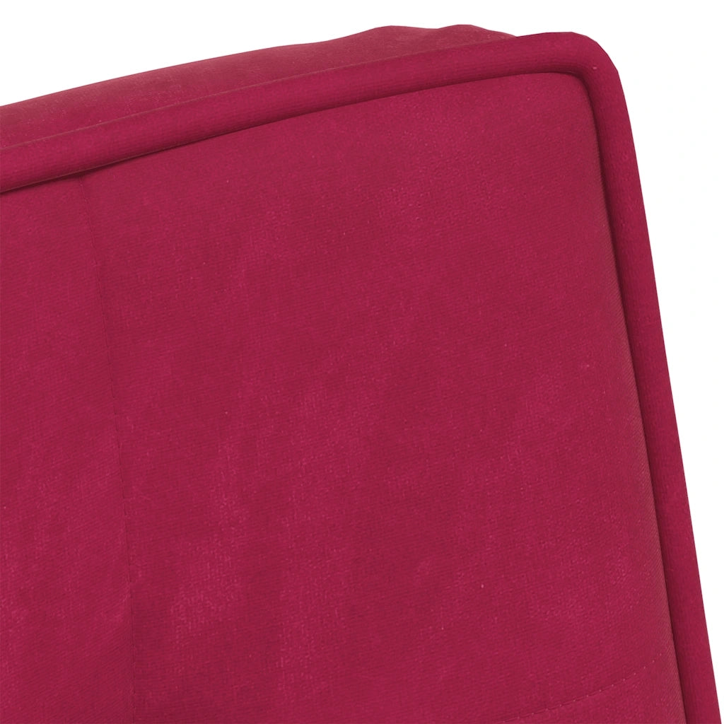 Divano Sedia-Poltrona Relax con Poggiapiedi Rosso Vino in Velluto 354361