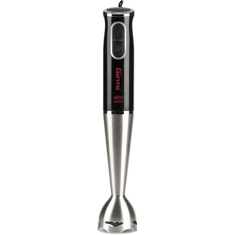 GIRMI MIXER A IMMERSIONE 400 WATT DC FUSTO E LAME 19 CM INOX NERO/ACCIAIO MX03