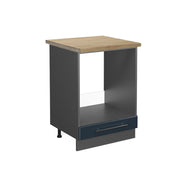 Mobile per forno da incasso Fame-Line Blu scuro lucido/Antracite 60 cm, PL Rovere Vicco
