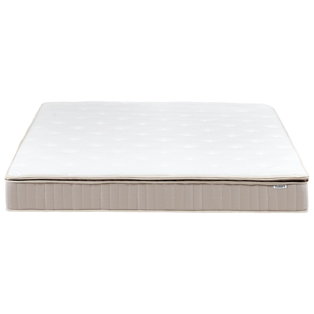 Materasso a molle insacchettate in lattice bianco e beige EU 180 x 200 cm duro con cerniera e rivestimento in poliestere rimovibile Accessori per la camera da letto