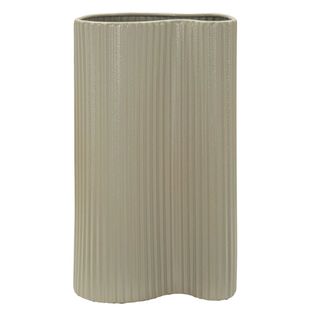 Vaso Decorativo VKH1017, Bianco, Metallo, 21x12x36 cm