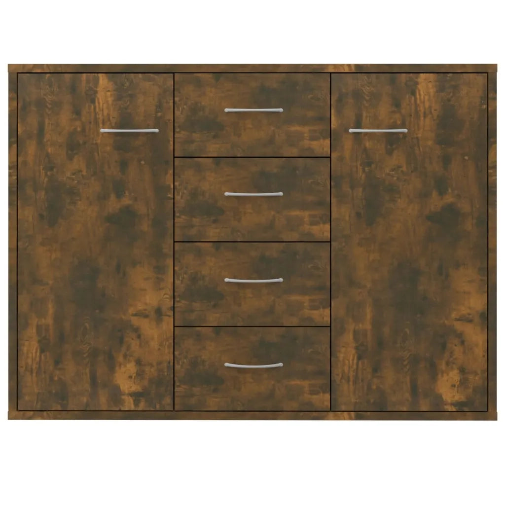 Credenza Rovere Fumo 88x30x65 cm in Legno Multistrato