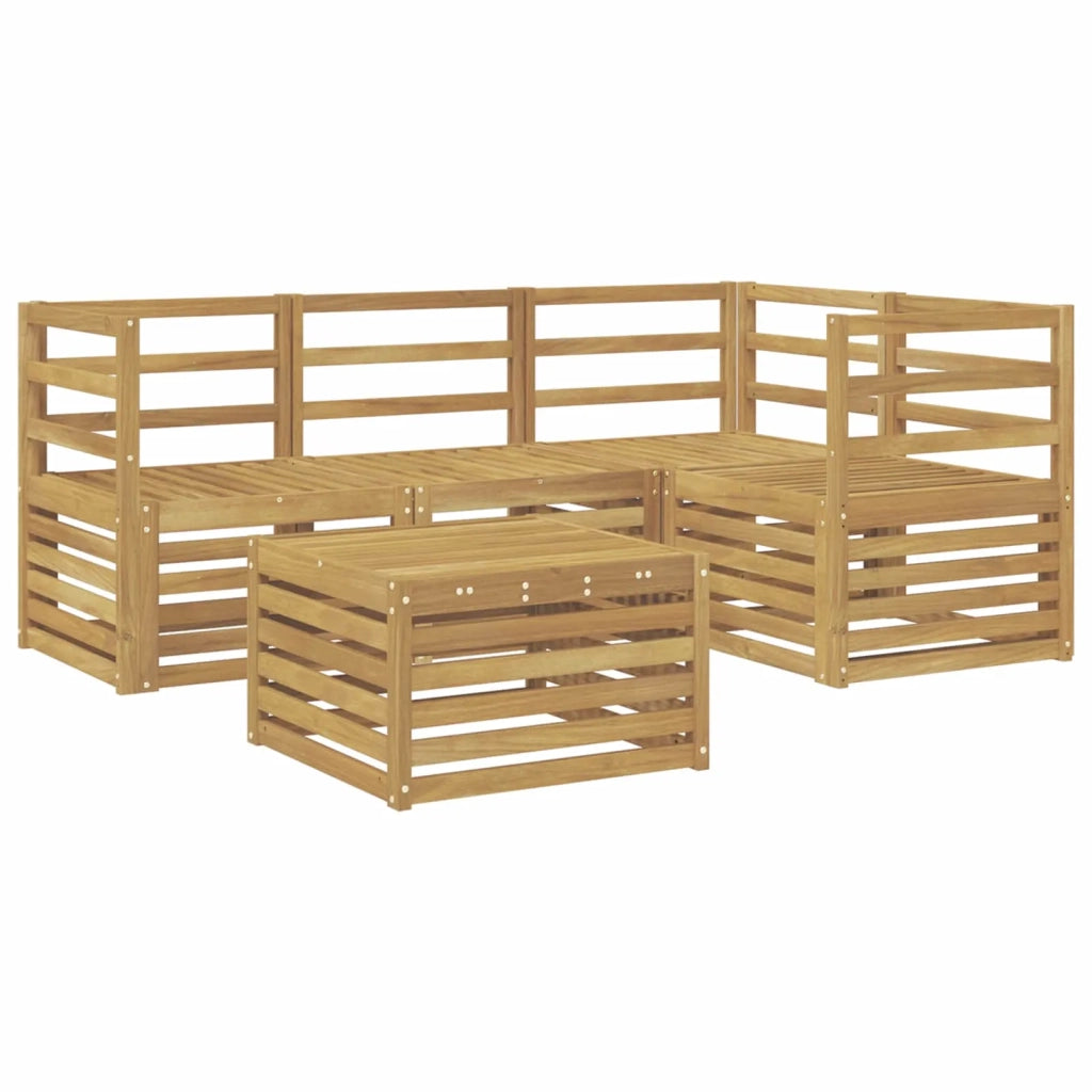 Set di divani da esterno 5 pcs Bianco 59 x 59 x 37 cm 3391774