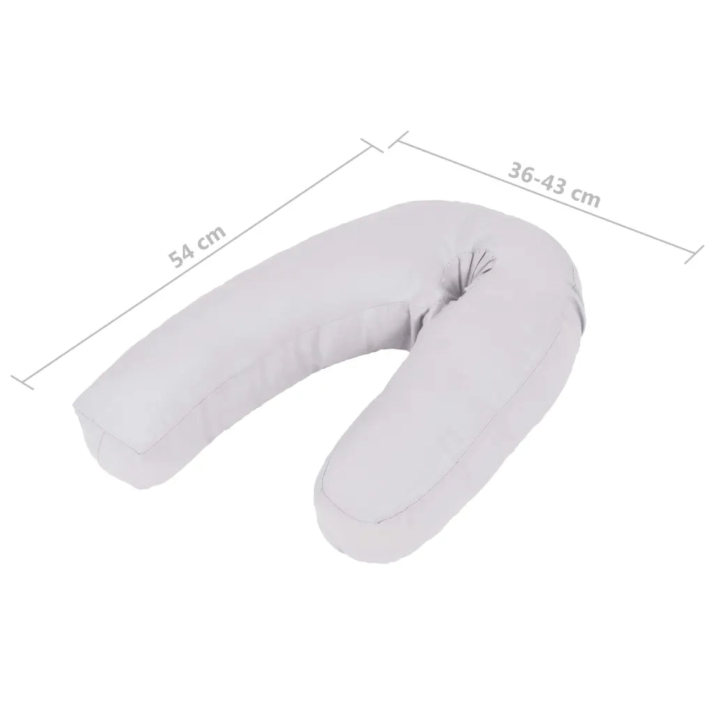Cuscino per Gravidanza a Forma di J 54x(36-43) cm Grigio CFW1449596