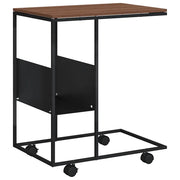 Tavolino da salotto | Tavolino da caff¨¨ | Tavolino da Soggiorno con Ruote Nero 55x36x63,5 cm in Legno Multistrato