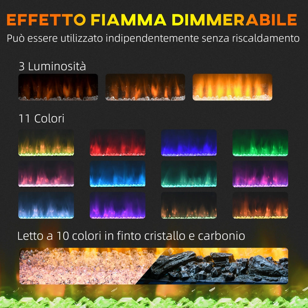 Caminetto Elettrico ¨C Minimal ¨C Bianco 61x28x66.5 cm