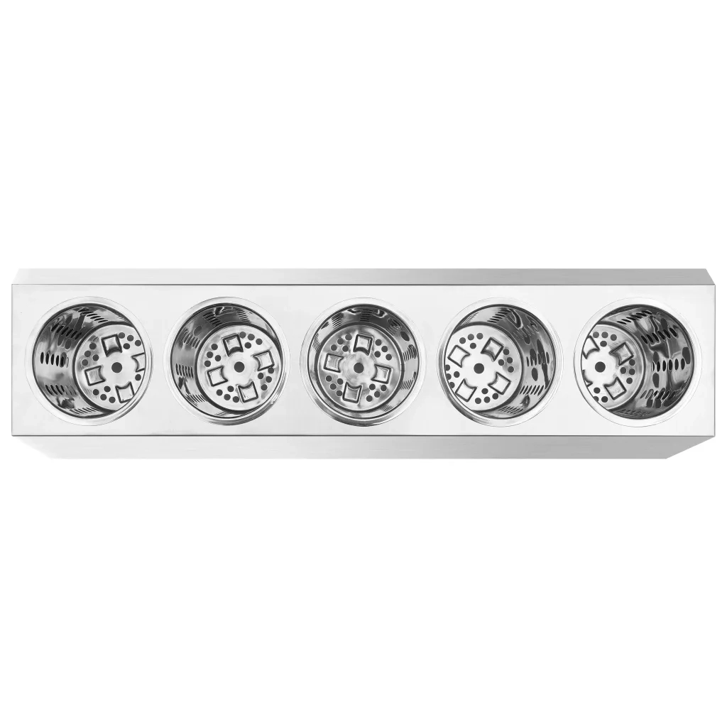Portaposate con 5 Inserti Rettangolare in Acciaio Inox CFW5466835