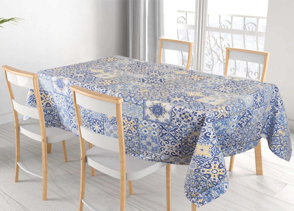 Tovaglia Per Salotto Cucina Tavolo In Cotone Made In Italy Varie Fantasie - 140x140 - Amalfi