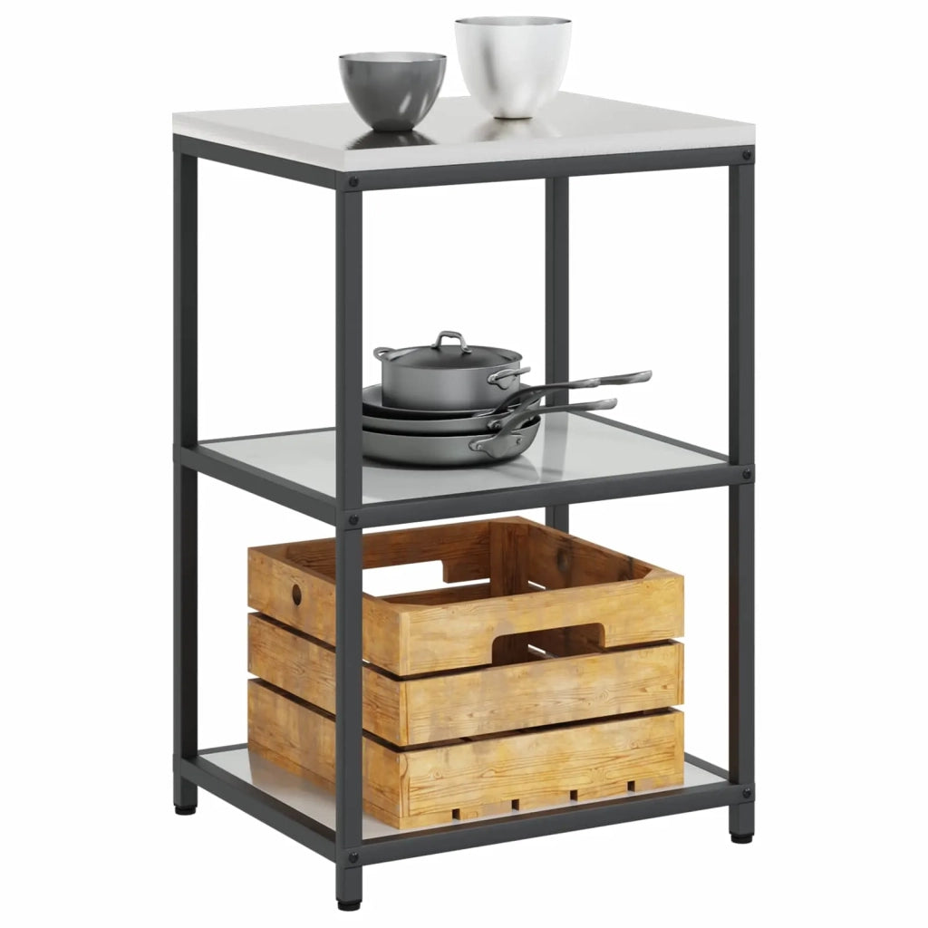 Stoccaggio in cucina Argento 60 x 50 x 92 cm Acciaio 874966