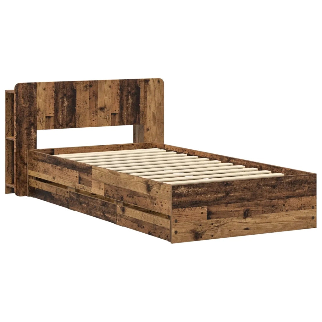 Telaio del letto con storage Legno antico 80 x 200 cm 3433915