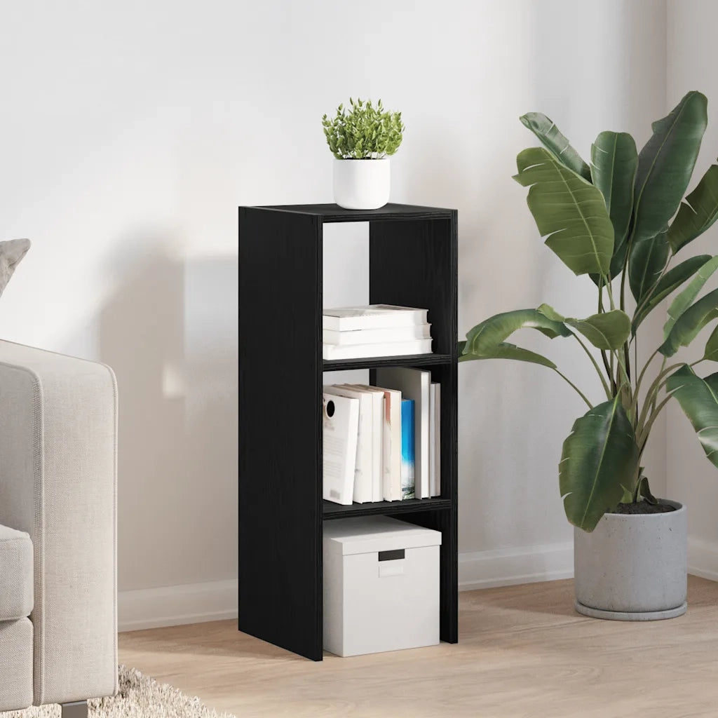 vidaXL Libreria Impilabili Rovere Nero 30x30x80 cm Legno Multistrato