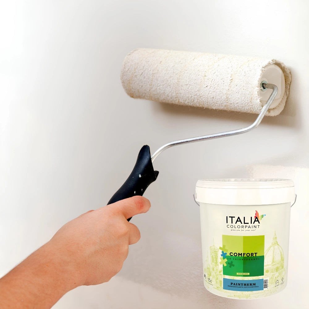 Idropittura termoisolante anticondensa muffe umidità bianca comfort paintherm *** formato 4 lt, confezione 1