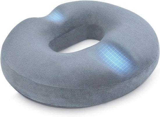 Cuscino donut ortopedico per alleviare lo stress - Grigio