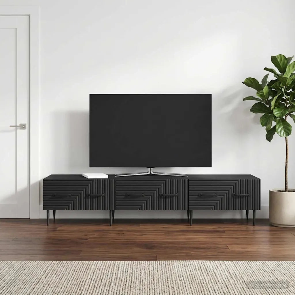 Mobile TV Nero 147 x 34,5 x 30 cm Legno ingegnerizzato 894936