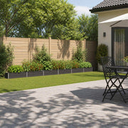 Letto rialzato da giardino Antracite 600 x 40 x 24 cm Acciaio 8006378