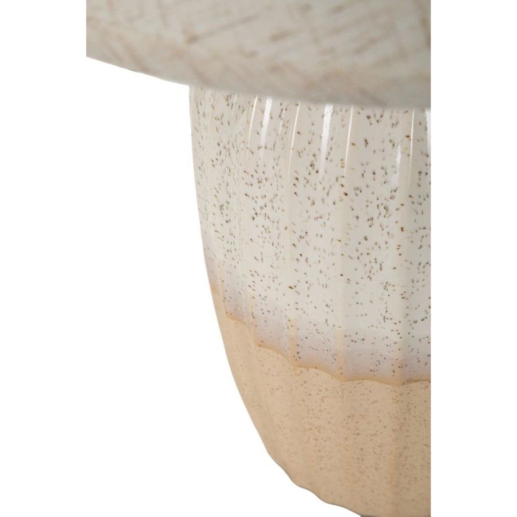 Lampada da tavolo Japandi in ceramica sabbia e pesca