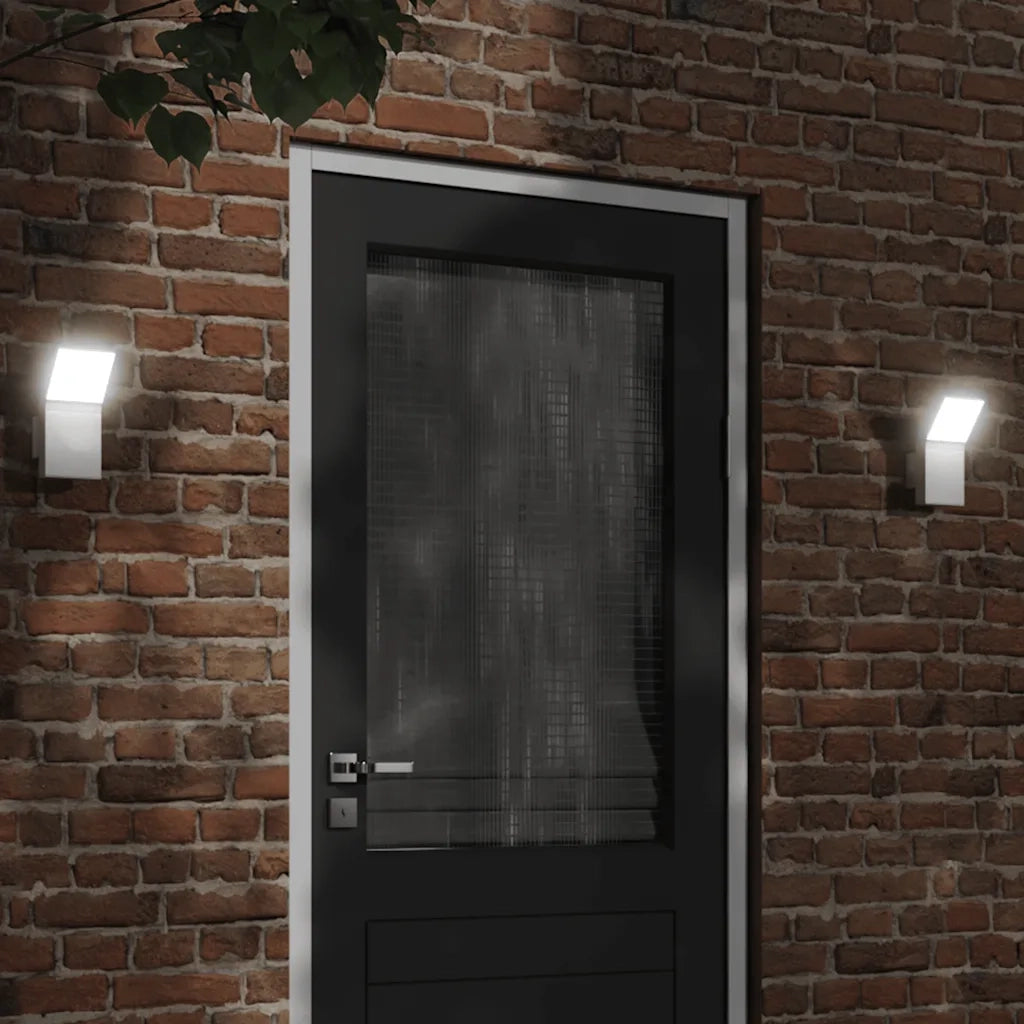 Applique per Esterni con LED 2 pz Bianche Alluminio Pressofuso CFW9574016
