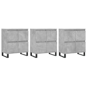 Buffet credenza cassettiera armadio mobile contenitore organizer per cucina soggiorno salotti 3 pezzi legno ingegnerizzato grigio 02_0037140