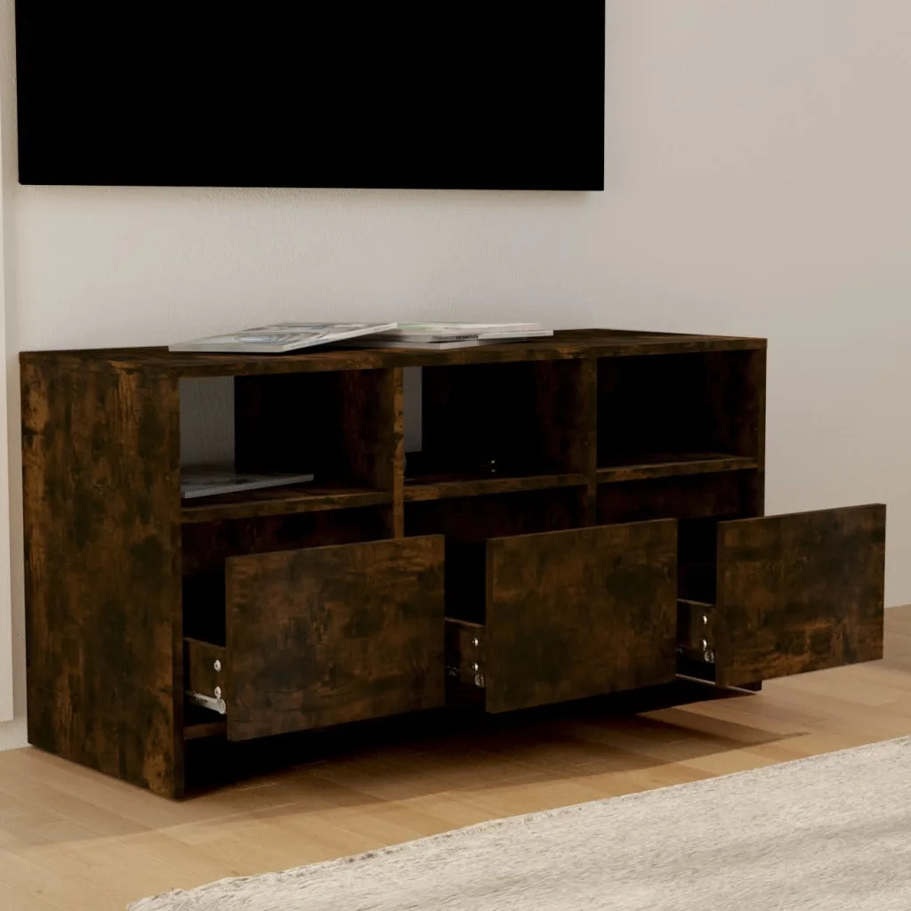 Mobile Porta TV Rovere Fumo 102x37,5x52,5 cm in Truciolato cod mxl 19075