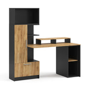 Set scrivania Tomy Antracite/Rovere dorato 150 x 59 cm Set di 4 Vicco