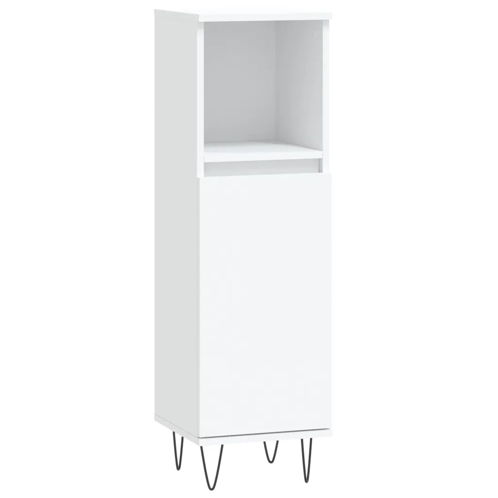 Set Mobili da Bagno 3 pz Bianco in Legno Multistrato 3190299