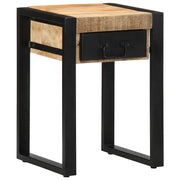 Tavolino 35x35x50 cm in Legno Grezzo Massello di Mango 4015943