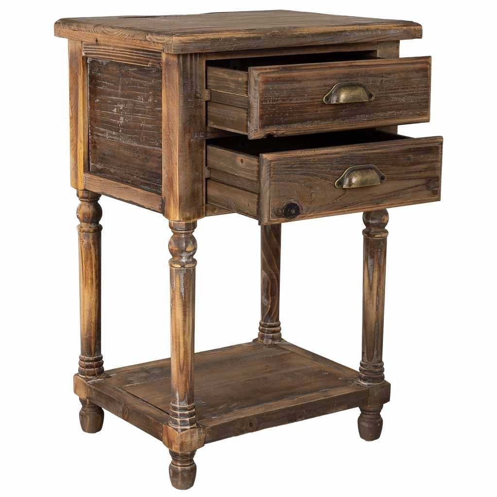Tavolo in legno con 2 cassetti cm 48,5x38x72,5h