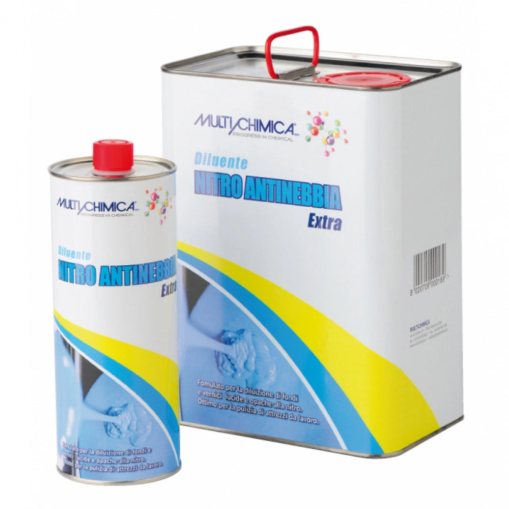 Multichimica 1lt diluente nitro antinebbia extra per diluizione vernici - pulizia - sgrassatura