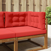 Cuscino per divano da esterno 3 pcs Rosso Poliestere