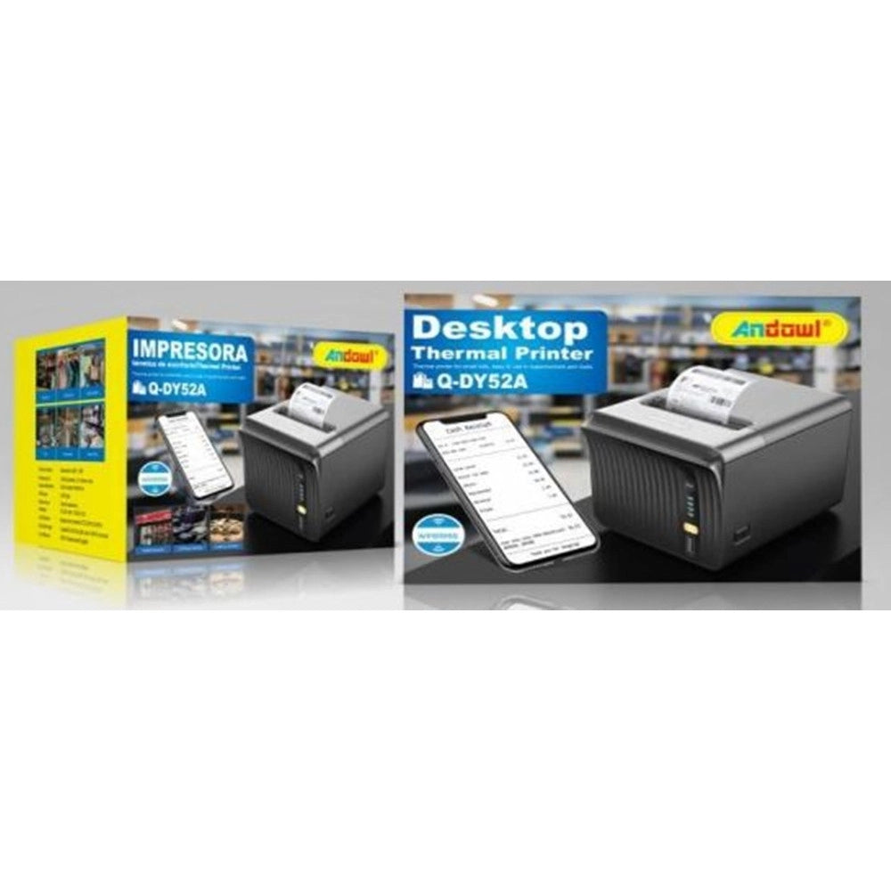 Trade Shop - Stampante Termica Per Ricevute Etichette Wireless 80mm 203dpi Con Usb/bluetooth Q-dy52a -
