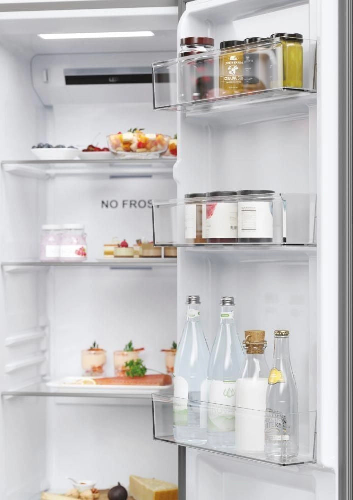 Haier HSR5918DNMP Serie 5 Frigorifero Side-by-Side 528 L Altezza 1775 cm Classe Energetica D Total No Frost Display Touch e Funzione Super Cooling Colore Platinum Inox