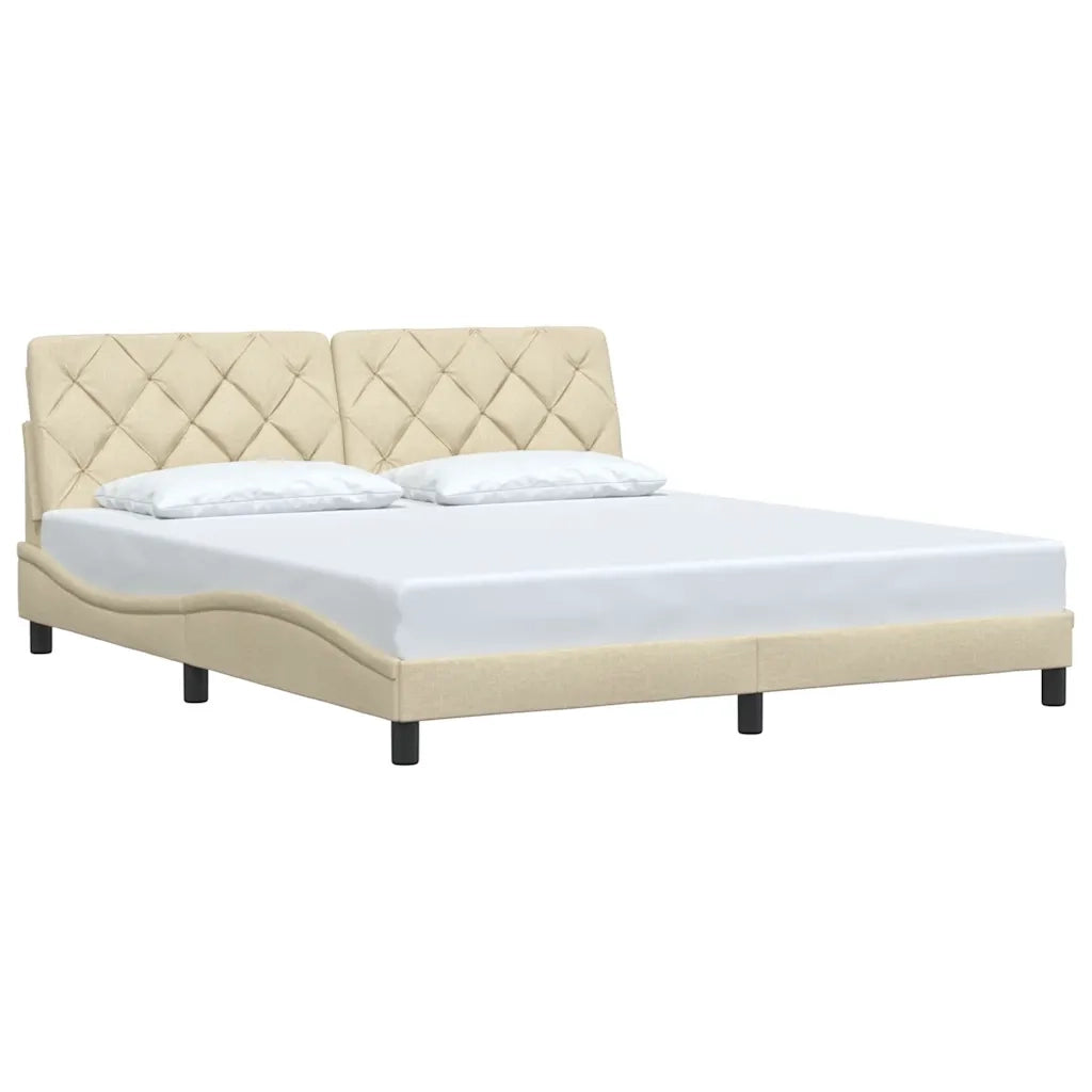 Giroletto senza Materasso Crema 180x200 cm in Tessuto 3310620
