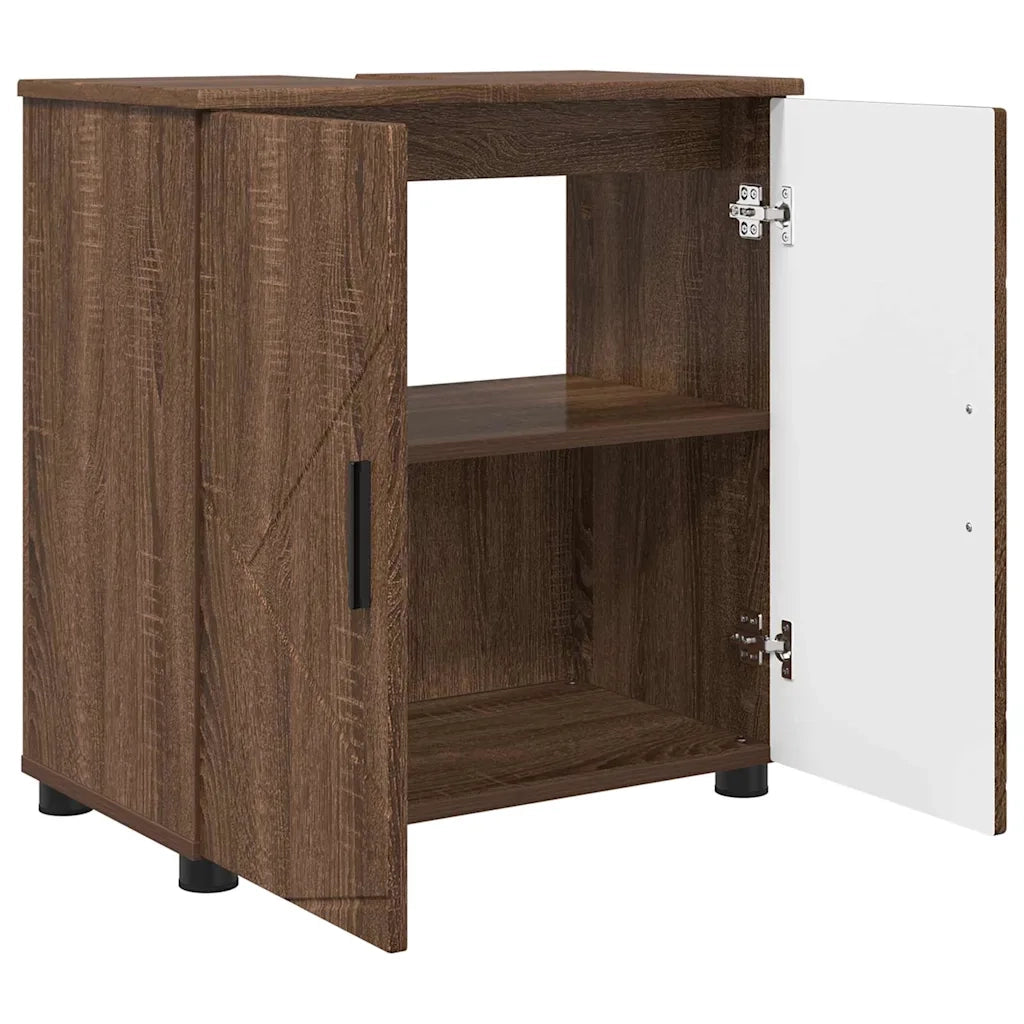 Mobile da Bagno con porta Rovere Marrone 61 x 35 x 64 cm