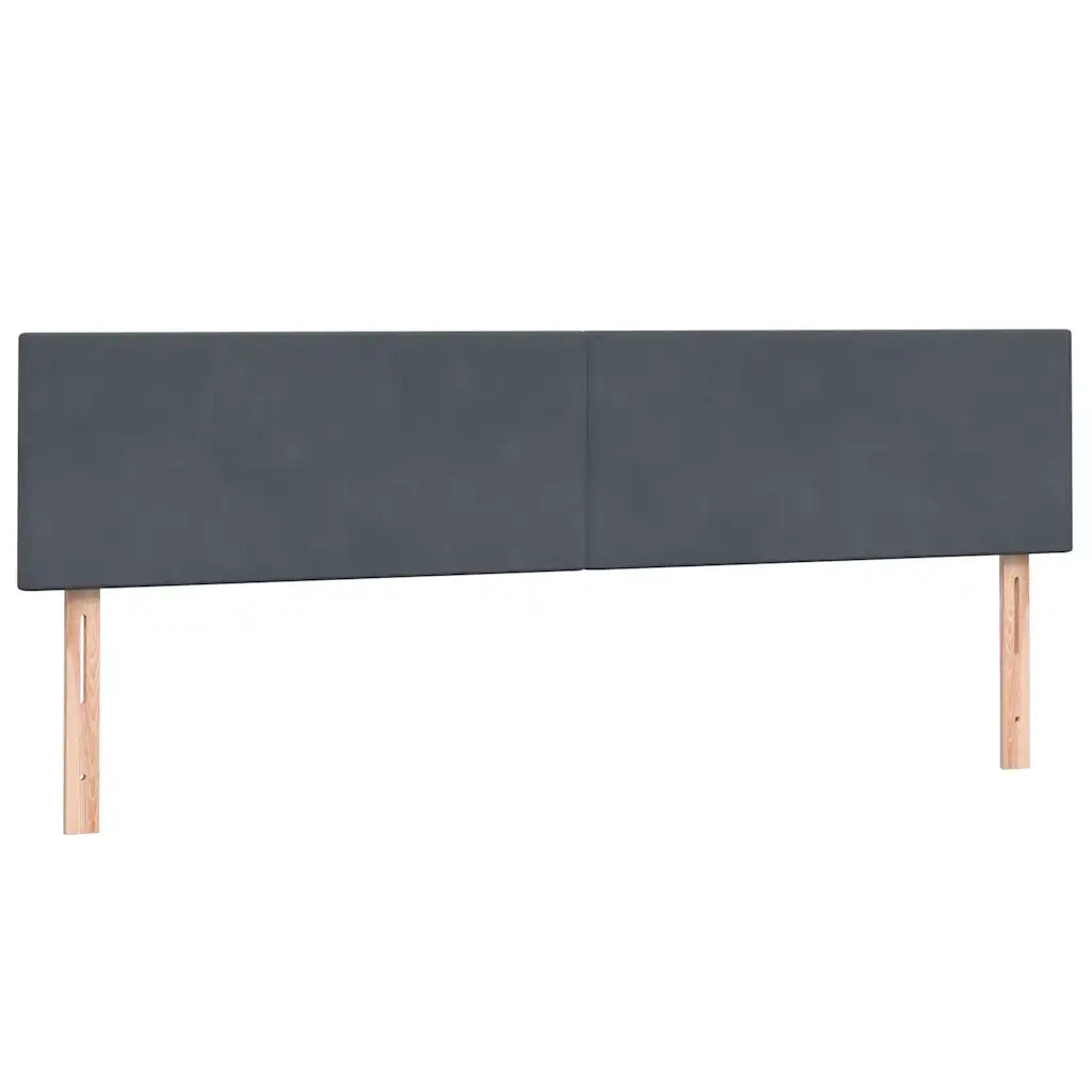 Letto a Molle con Materasso e LED Grigio Scuro 180x220 cm Velluto 3316750