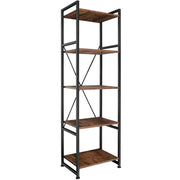 Libreria grande in stile industriale/vintage con 5 ripiani 151,5 cm marrone 08_0000575