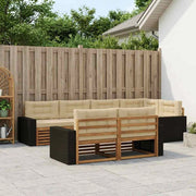 Set di divani da esterno 7 pz Naturale e Beige 3383486