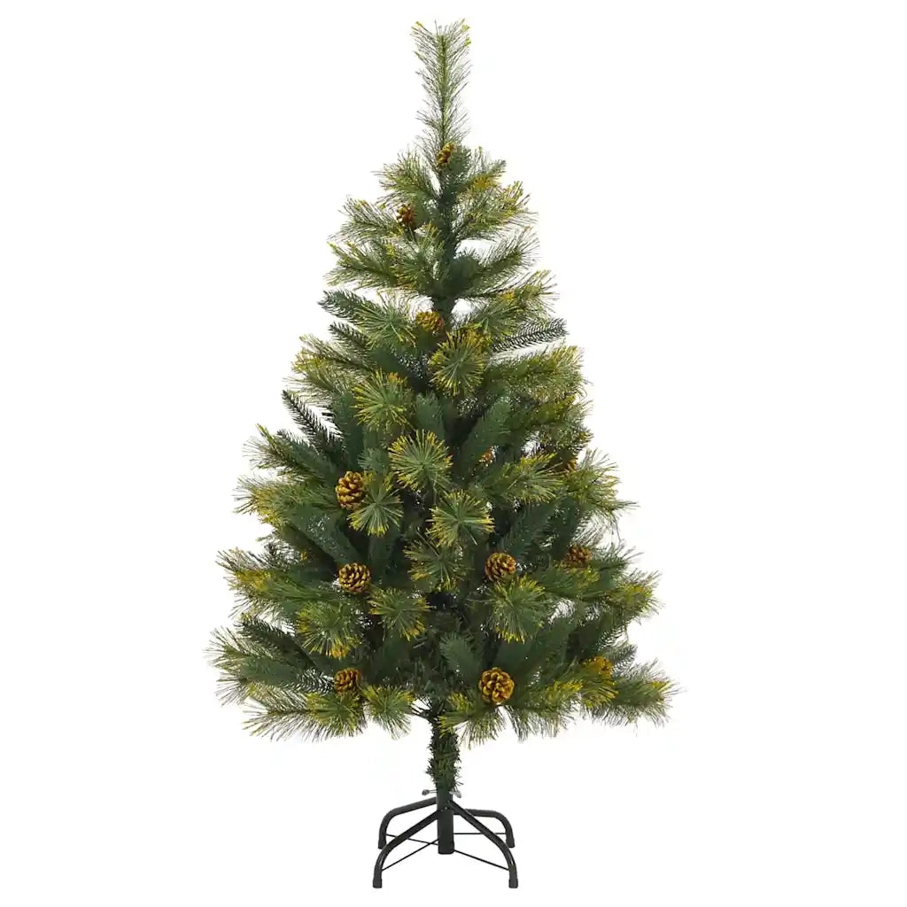 Albero di Natale artificiale pieghevole con coni Verde 150 cm 3395088