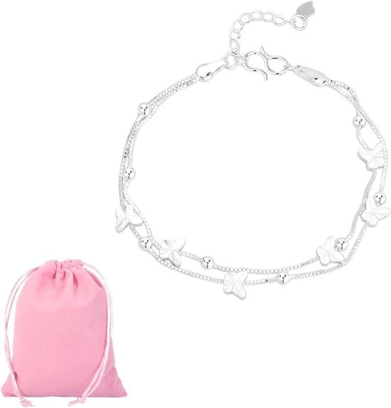 Armband a doppia fascia con tas di stoccaggio - Anello per coppie e amici in argento