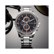 Trade Shop - Orologio Da Polso Curren 8274 Uomo Analogico Quarzo Military Sport Silver -