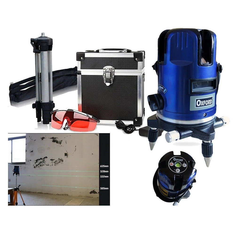 Trade Shop - Livella Laser Tracciatore Autolivellante 360º Rotazione Bolla Digitale 5 Linee -