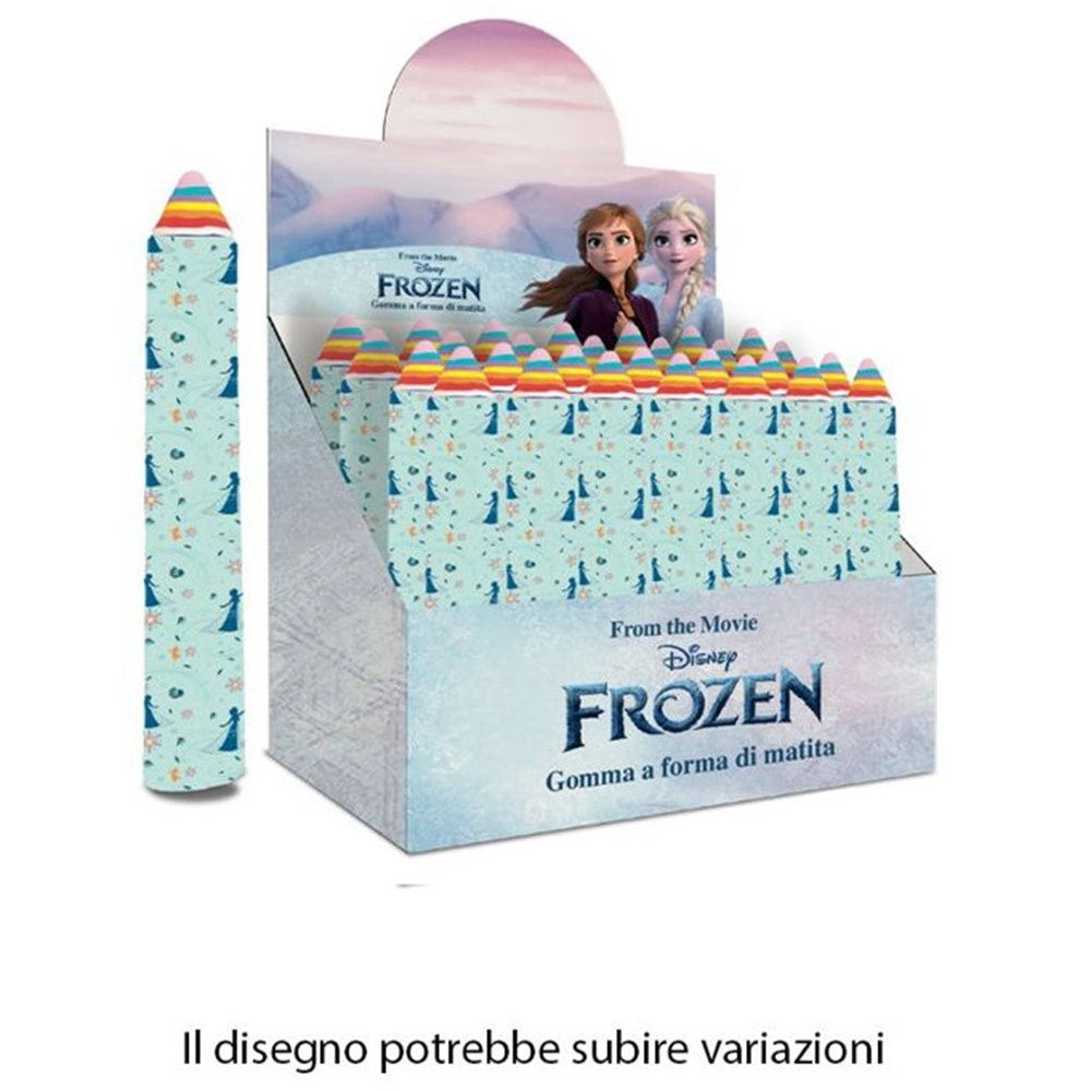Trade Shop - Set 24pz Gomma Per Cancellare A Forma Di Matita Gigante Frozen Regalo Bambine 960955 -