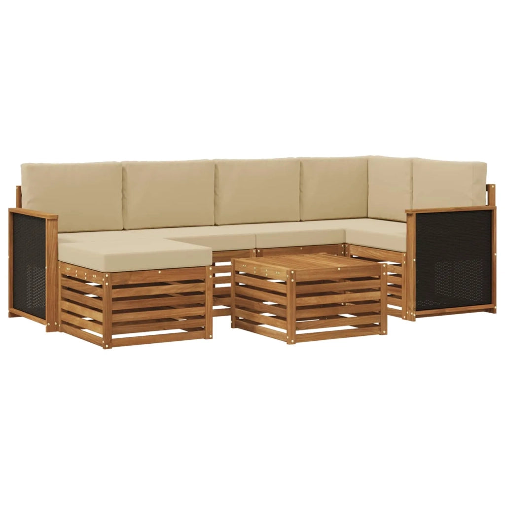 Set divano sezionale con cuscino 6 pcs Naturale 3384584