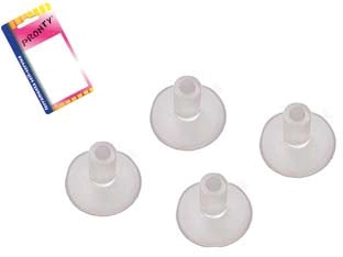VENTOSE TRASPARENTI CON GAMBO IN BLISTER- - ø mm.20, in bl.4 pz. - 12 blister