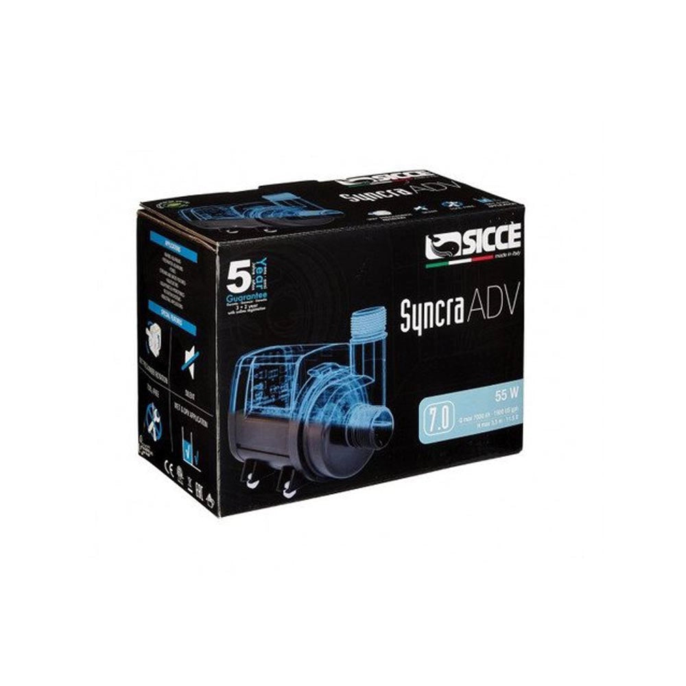 Sicce pompa syncra advanced silent 7.0 7000 litri/h classe a acquari laghetti e fontane