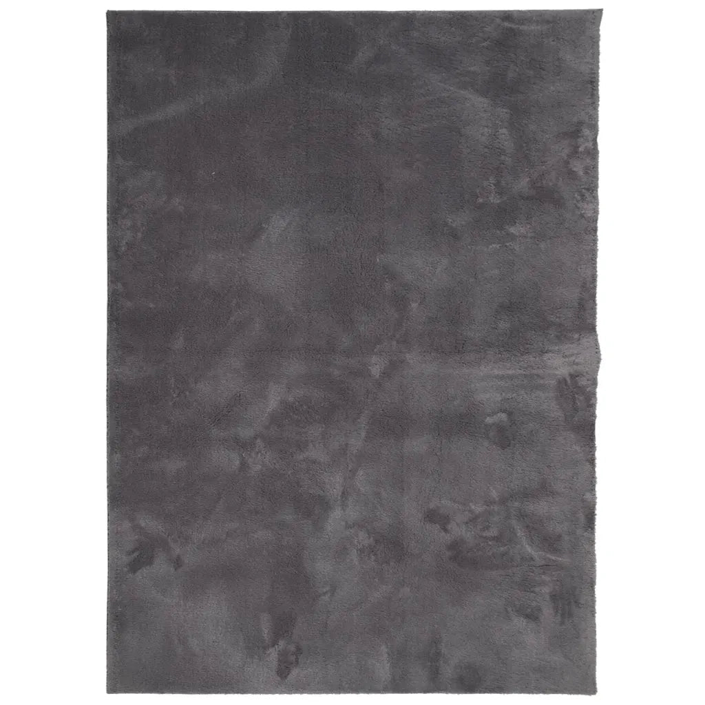 Tappeto Pelo Corto HUARTE Morbido Lavabile Antracite 240x340 cmcod mxl 133610
