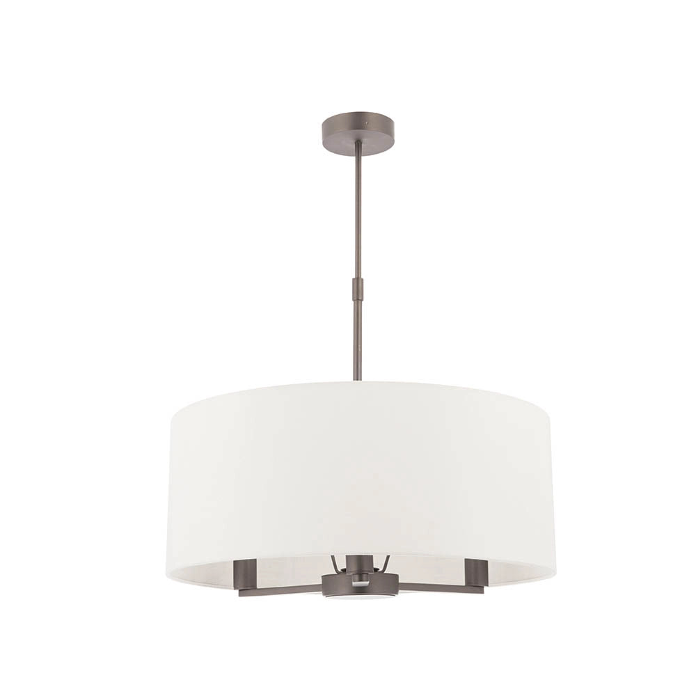 Lampadario Daley Endon 3 luci nichel opaco E14 bianco