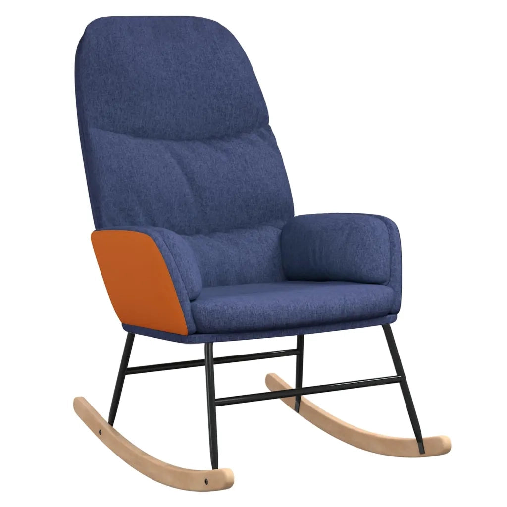 Sedia a Dondolo Blu in Tessuto CFW8136625