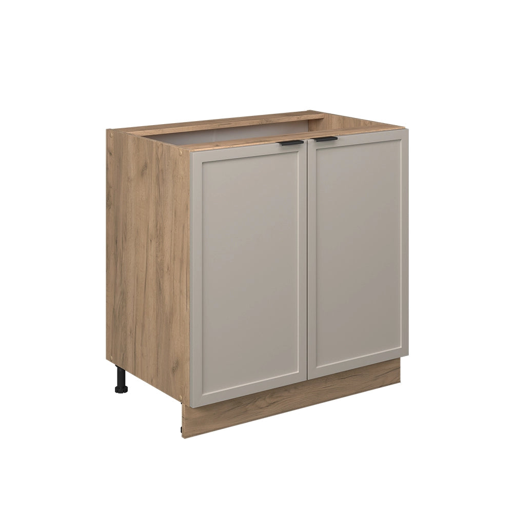Vicco Mobiletto base cucina GrigioBeige 80 cm con ripiano, senza piano di lavoro