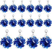 Accessori per Cheerleader - Pom Pom Portachiavi per Borse - 16 Stuks, Plastic e Metallo Lucido, Ideale per Ragazze Cheerleader