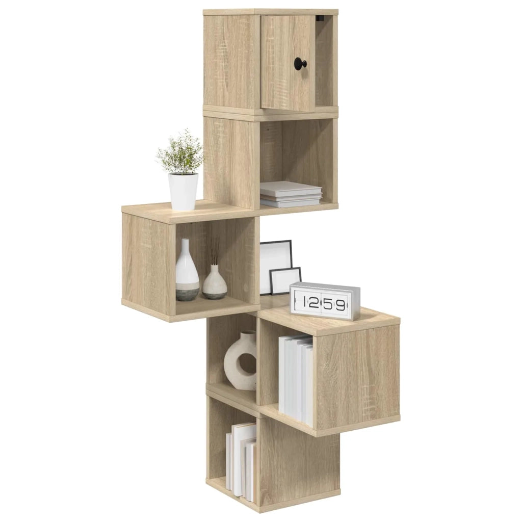 Mensola Angolare da Parete Rovere Sonoma 48 x 48 x 120 cm 8012230